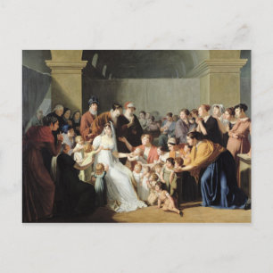 Postal Emperatriz Josephine entre los niños, 1806