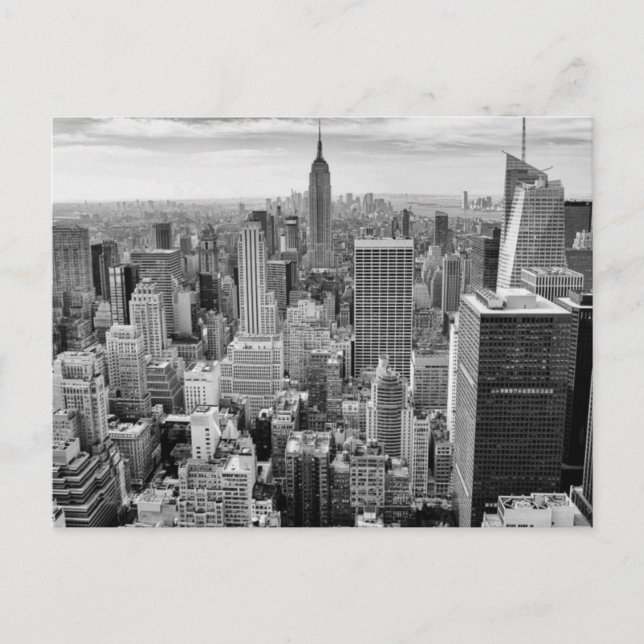 Postal Empire State Building Black White New York (Anverso)