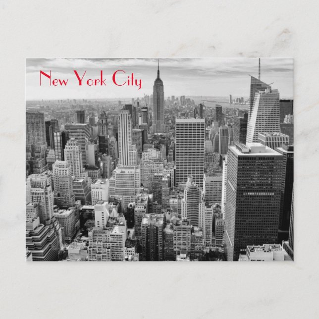 Postal Empire State Building Black White New York (Anverso)