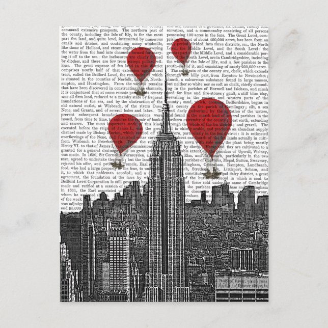 Postal Empire State Building y Red Hot Air Balloons (Anverso)