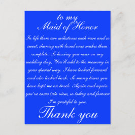 Postal Empleada de honor gracias