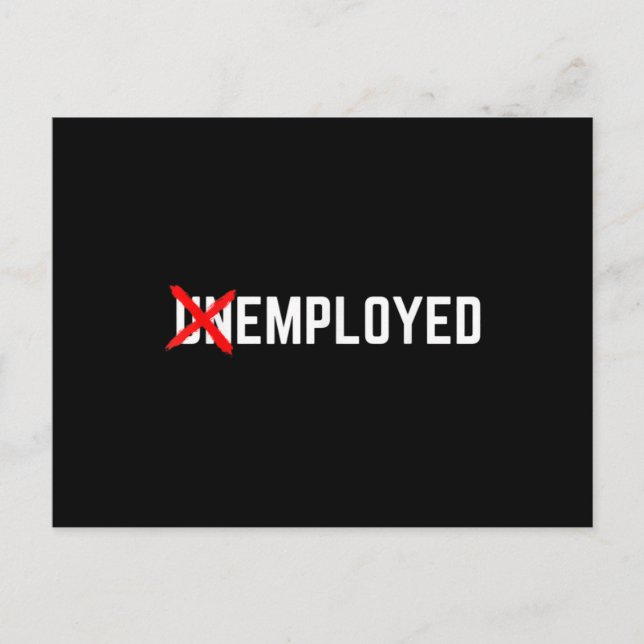 Postal Empleado nuevo y gracioso trabajo Hombres mujer (Anverso)