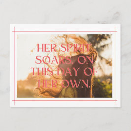 Postal Empoderando a la mujer gráfica: Celebrando la libe