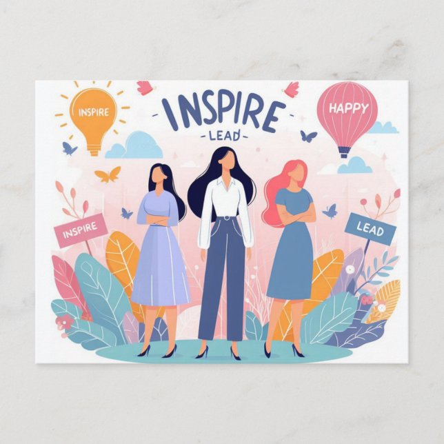 Postal Empoderar, inspirar, liderar el Día Internacional  (Anverso)