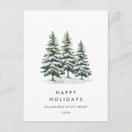 Postal Empresa de saludo de Navidad con elegante pino