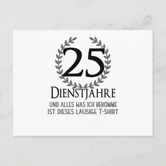 Postal Empresa empleada de 25 años en el aniversario de l (Anverso)