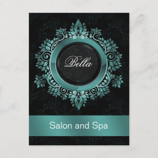 Postal empresa moderna damask aqua