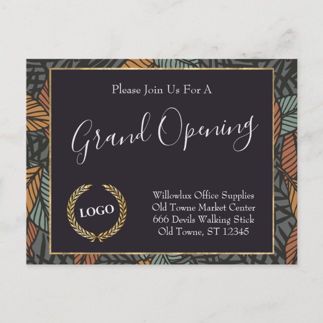 Postal Empresa promocional con logotipo comercial deja el (Anverso)