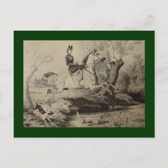 Postal Empress Elisabeth de Austria montando a caballo #0 (Anverso)