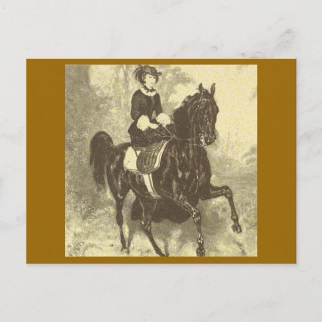 Postal Empress Elisabeth montando a caballo de la silla # (Anverso)