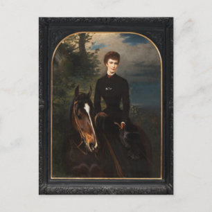 Postal Empress Elisabeth montando a caballo de la silla #
