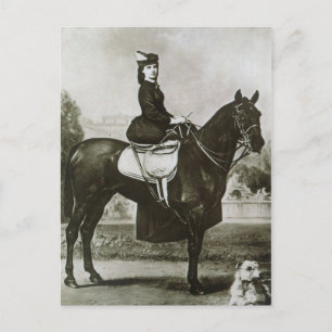 Postal Empress Elisabeth montando a caballo en la silla #