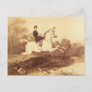 Postal Empress Elisabeth montando caballito en la silla #