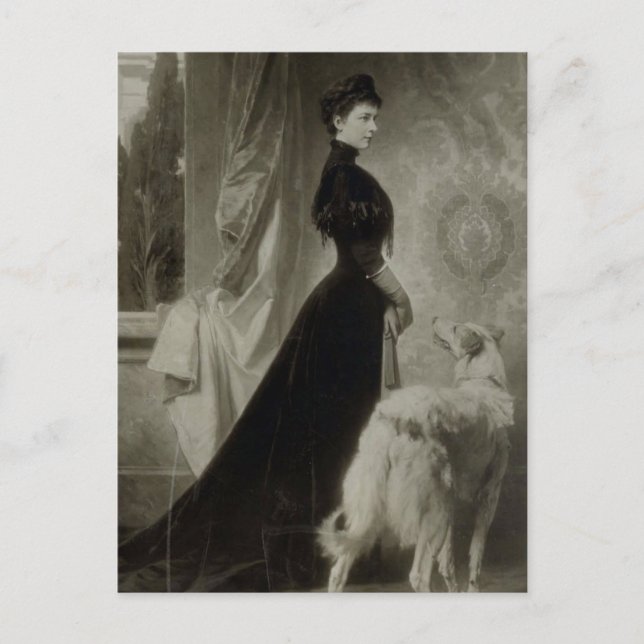 Postal Empress Elisabeth - Sissi - Sisi de Austria y perr (Anverso)