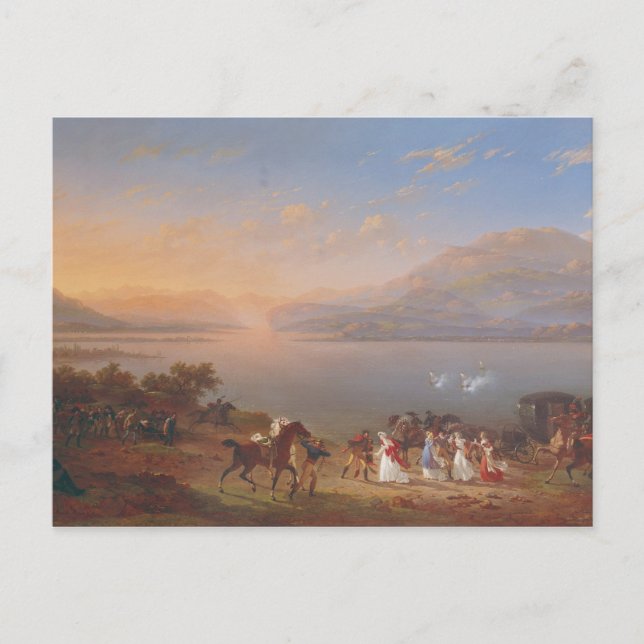 Postal Empress Josephine llegando a visitar Napoleón (Anverso)