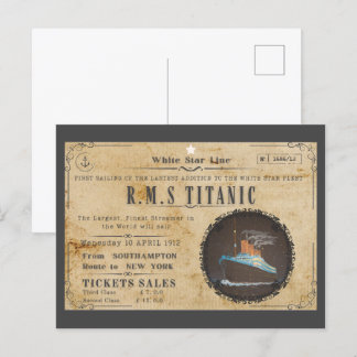 POSTAL EMR TITANIC BOARDING ADVERSTING