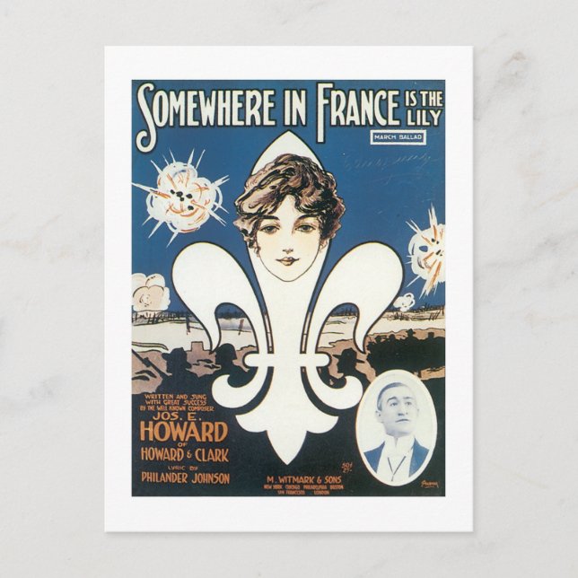 Postal En algún lugar de Francia, portada del libro de ca (Anverso)