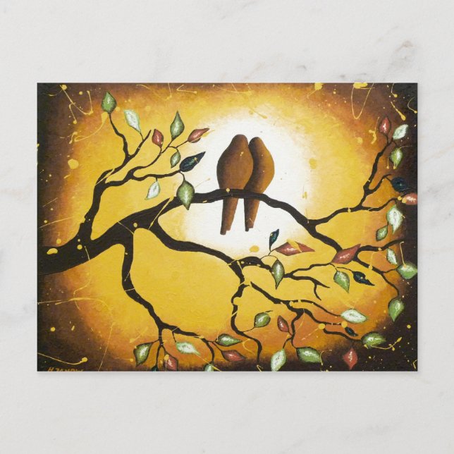 Postal "En amor" del arte original (Anverso)