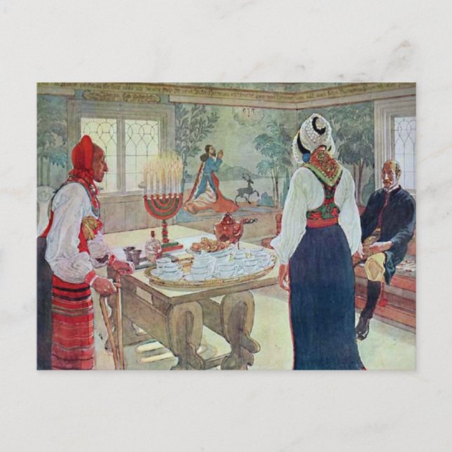 Postal En Bergman Stuga de Carl Larsson (Anverso)
