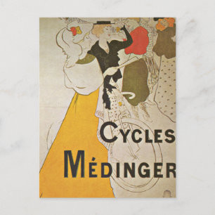 Postal En bicicleta en París, Francia