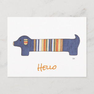 Postal en blanco - Dachshund #1