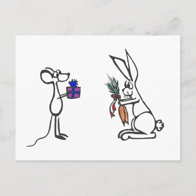 Postal en blanco de intercambio de regalos para an (Anverso)