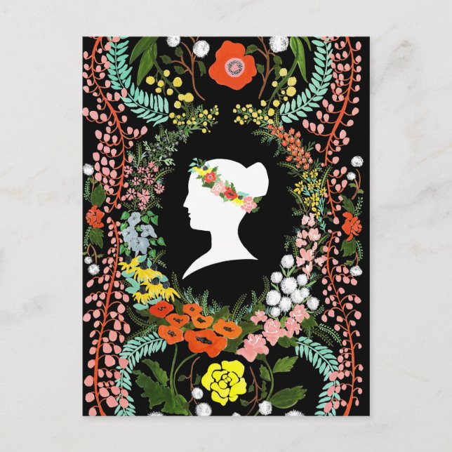 Postal en blanco del lenguaje de las flores (Anverso)