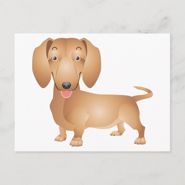 Postal en blanco del perro de cachorro de Dachshun (Anverso)