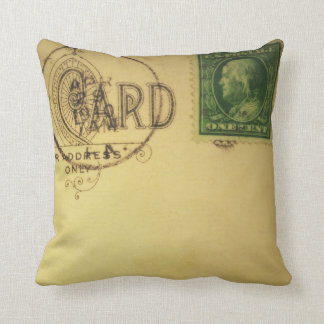 Postal en blanco del vintage - almohadas