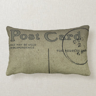 Postal en blanco gris del vintage - almohadas