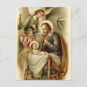 Postal (en blanco/Personalizado): St. Joseph Nativ