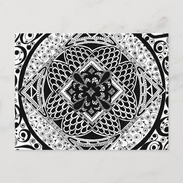 Postal en blanco y negro (Anverso)