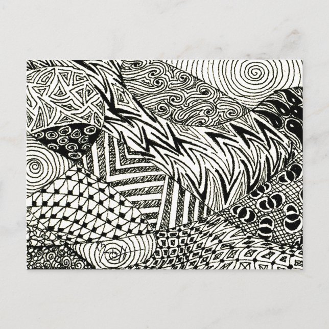 Postal en blanco y negro - Resumen de Manatee (Anverso)