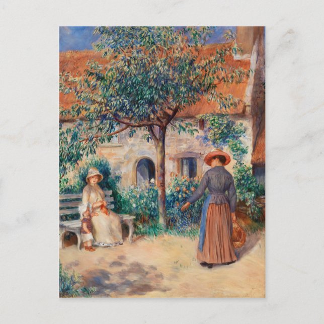 Postal En Bretaña, pintura impresionista de Renoir (Anverso)