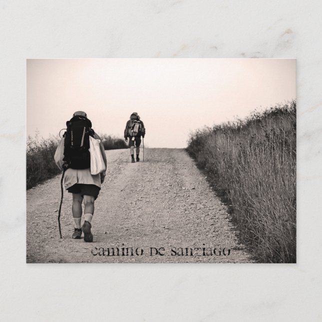 Postal En busca del Camino de Santiago (Anverso)