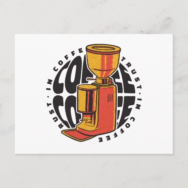 Postal En café confiamos (Anverso)