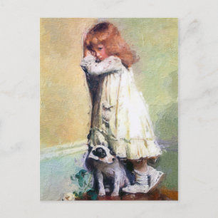 Postal En desgracia, obra maestra de pintura de aceite de