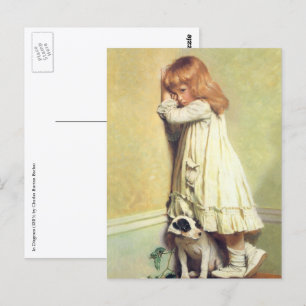 Postal En desgracia por Charles Burton Barber, arte vinta