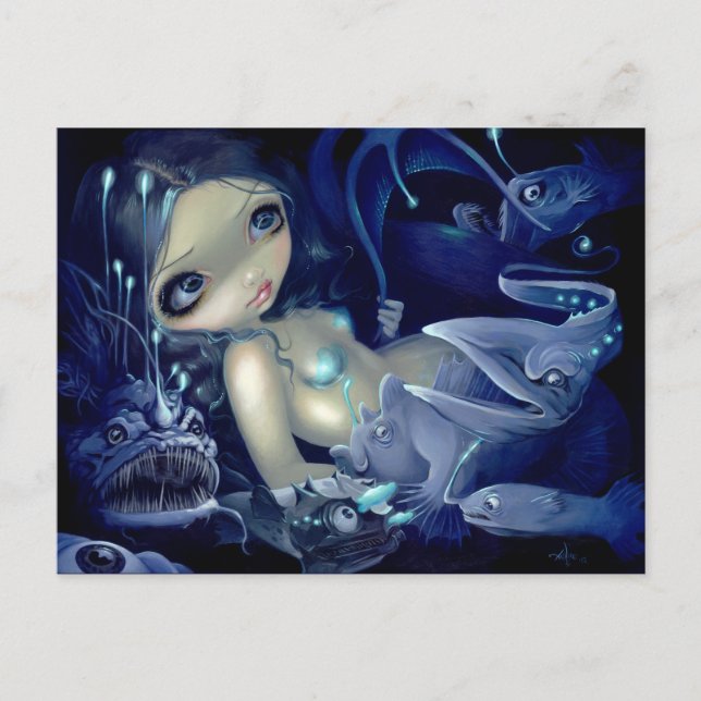 Postal "En el abismo" (Anverso)