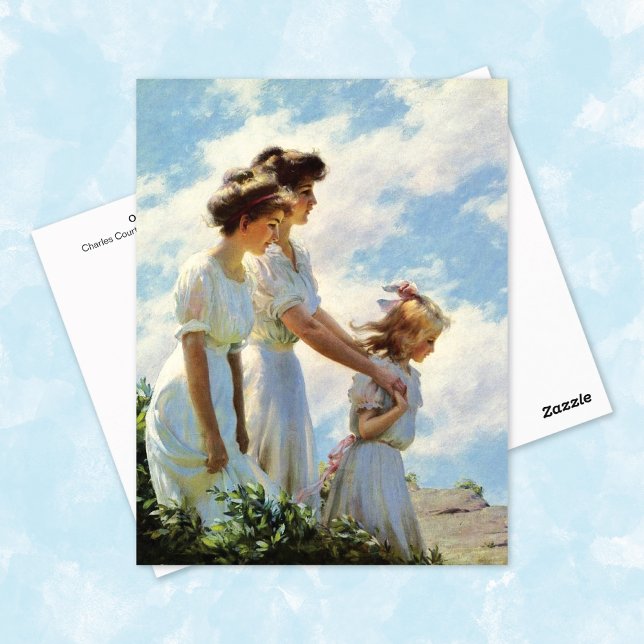 Postal En el acantilado Charles Courtney Curran (Subido por el creador)