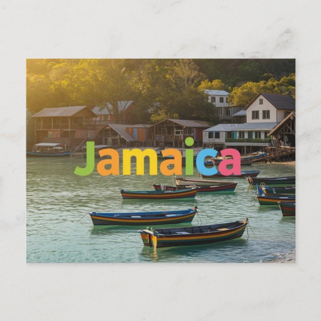 Postal En el agua en Jamaica (Anverso)