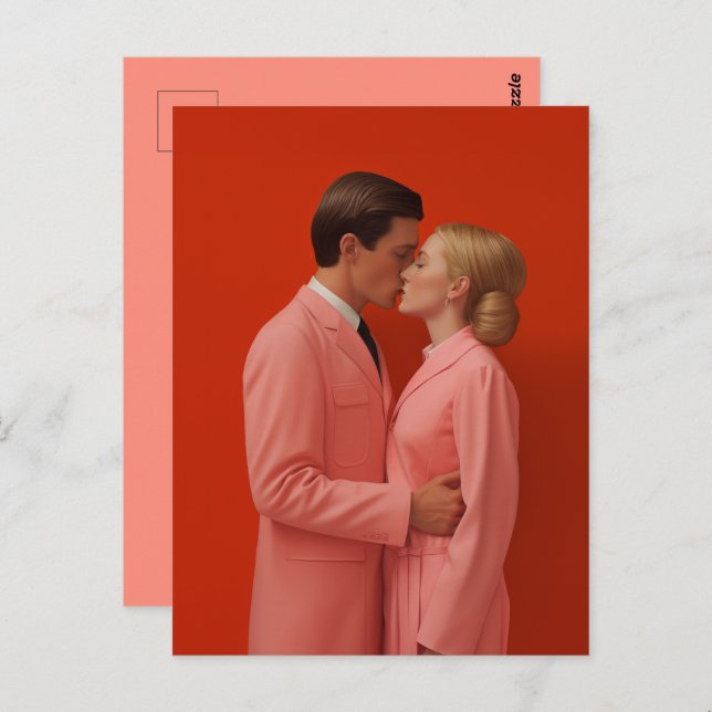 Postal En el amor en rojo (Anverso / Reverso)