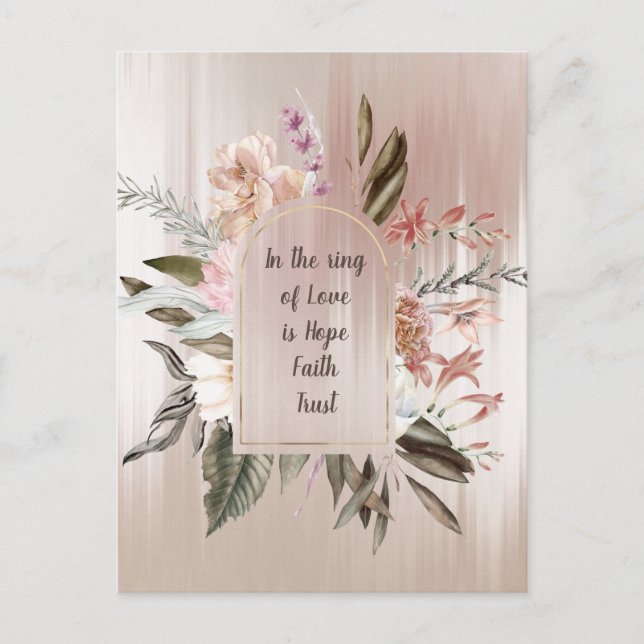 Postal En el anillo del amor Postcard (Anverso)