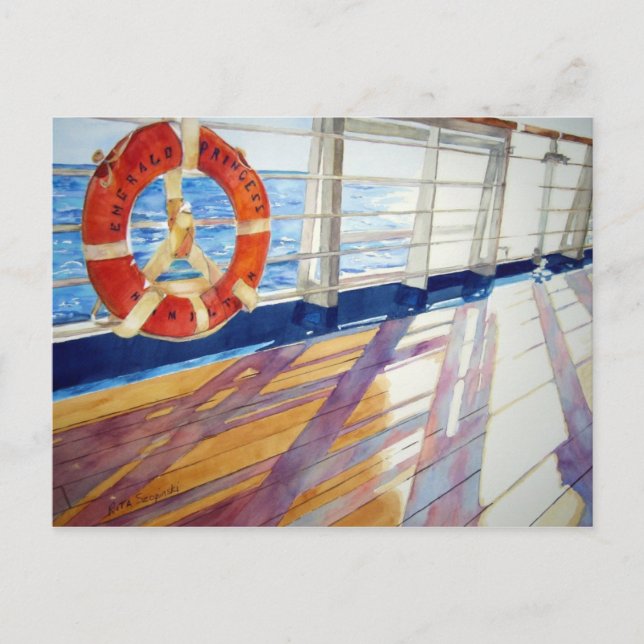 Postal En el atardecer (Anverso)