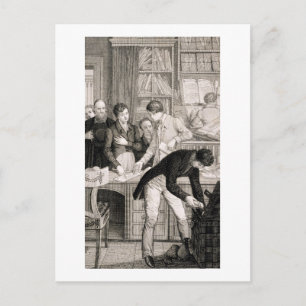 Postal En el Banco, c.1800 (grabado)