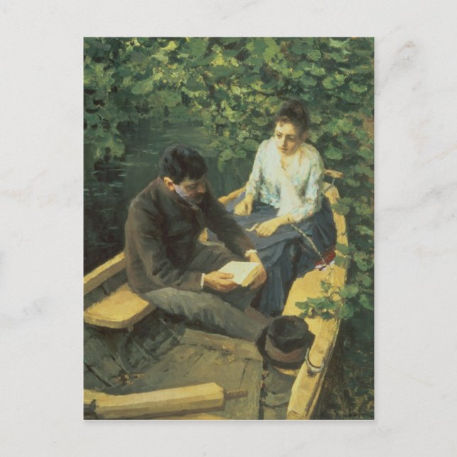 Postal En el barco, 1888 (Anverso)