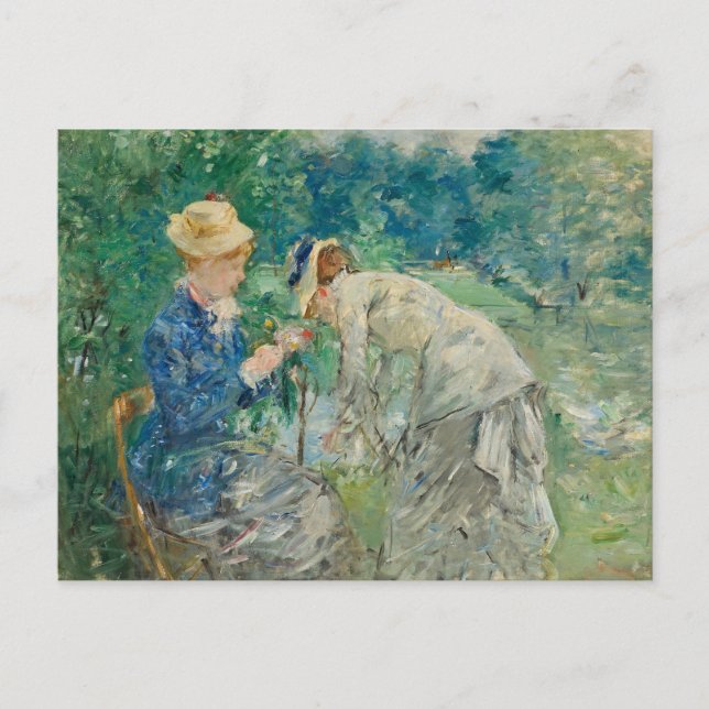 Postal En el Bois de Boulogne | Berthe Morisot (Anverso)