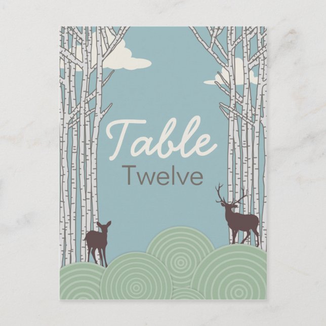 Postal En el bosque, (Anverso)