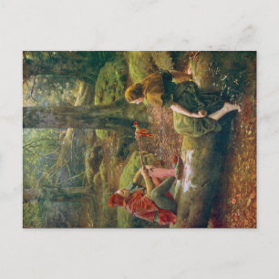 Postal En el bosque de Arden, c. 1892 por John Collier