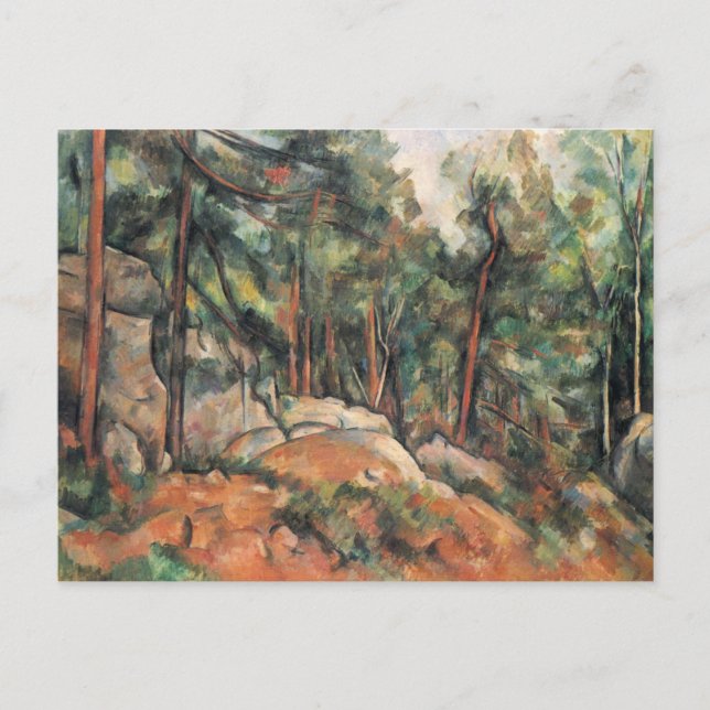 Postal En el bosque - Paul Cezanne - c1898 (Anverso)